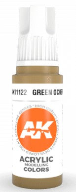 AK Interactive 11122 Green Ocher 3G Acrylic Paint 17ml Bottle