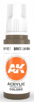 AK Interactive 11127 British Khaki 3G Acrylic Paint 17ml Bottle