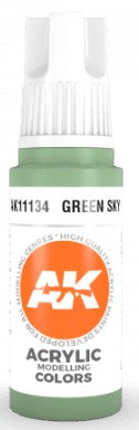 AK Interactive 11134 Green Sky 3G Acrylic Paint 17ml Bottle