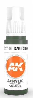 AK Interactive 11146 Dark Green 3G Acrylic Paint 17ml Bottle