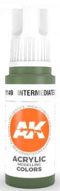 AK Interactive 11149 Intermediate Green 3G Acrylic Paint 17ml Bottle