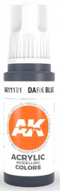 AK Interactive 11181 Dark Blue 3G Acrylic Paint 17ml Bottle