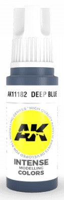 AK Interactive 11182 Deep Blue 3G Acrylic Paint 17ml Bottle