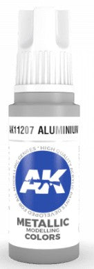 AK Interactive 11207 Aluminum Metallic 3G Acrylic Paint 17ml Bottle