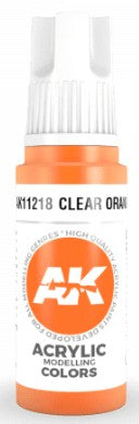 AK Interactive 11218 Clear Orange 3G Acrylic Paint 17ml Bottle