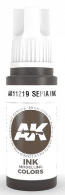 AK Interactive 11219 Sepia Ink 3G Acrylic Paint 17ml Bottle (D)