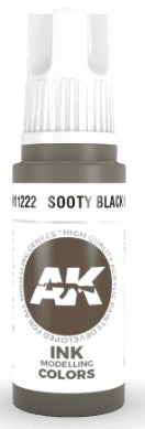 AK Interactive 11222 Sooty Black Ink 3G Acrylic Paint 17ml Bottle (D)