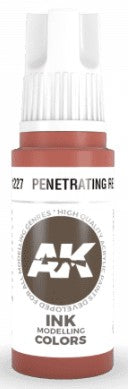 AK Interactive 11227 Penetrating Red Ink 3G Acrylic Paint 17ml Bottle (D)