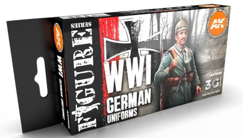 AK Interactive 11629 Figures Series: WWI German Uniforms 3G Acrylic Paint Set (6 Colors) 17ml Bottles