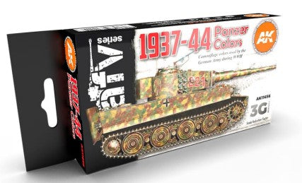 AK Interactive 11656 AFV Series: German Army Panzer Camouflage 1937-44 3G Acrylic Paint Set (6 Colors) 17ml Bottles