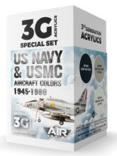 AK Interactive 11745 Air Series: USN & USMC Aircraft 1945-1980 3G Acrylic Paint Set (3 Colors) 17ml Bottles