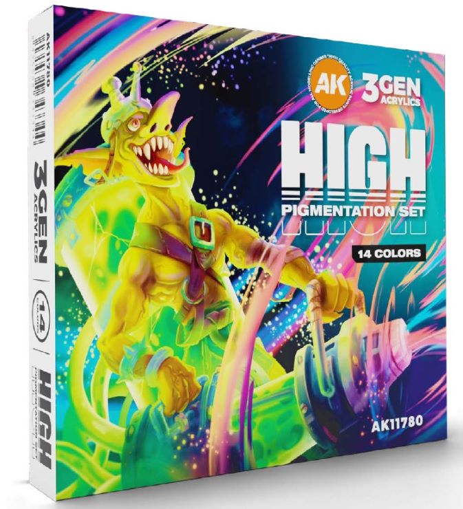 AK Interactive 11780 Color Punch: High Pigmentation 3G Acrylic Paint Set (14 Colors) 17ml Bottles