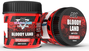 AK Interactive 1232 Wargame Terrain: Bloody Land Texture Acrylic 100ml Bottle