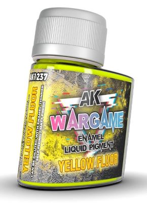 AK Interactive 1237 Wargame: Yellow Fluorescent Liquid Pigment Enamel 35ml Bottle