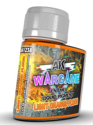 AK Interactive 1238 Wargame: Light Orange Fluorescent Liquid Pigment Enamel 35ml Bottle