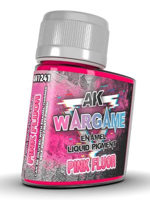 AK Interactive 1241 Wargame: Pink Fluorescent Liquid Pigment Enamel 35ml Bottle