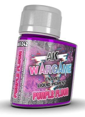 AK Interactive 1242 Wargame: Purple Fluorescent Liquid Pigment Enamel 35ml Bottle