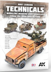 AK Interactive 130004 Technicals Modeling Modern Light Vehicles from 1950s & Beyond Book (D)