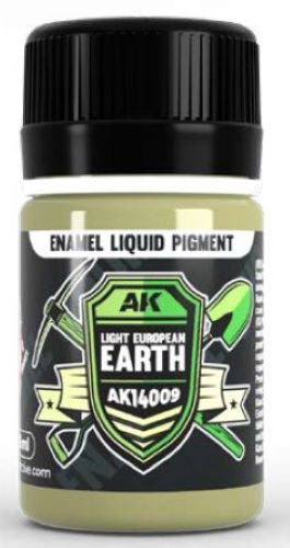 AK Interactive 14009 Light European Earth Liquid Pigment Enamel 35ml Bottle