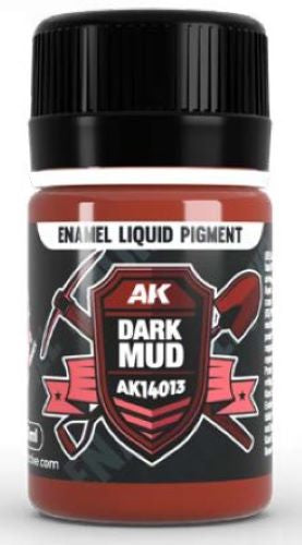 AK Interactive 14013 Dark Mud Liquid Pigment Enamel 35ml Bottle