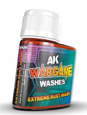 AK Interactive 14205 Wargame: Extreme Rust Wash Enamel 35ml Bottle