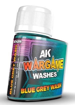 AK Interactive 14209 Wargame: Blue Grey Wash Enamel 35ml Bottle