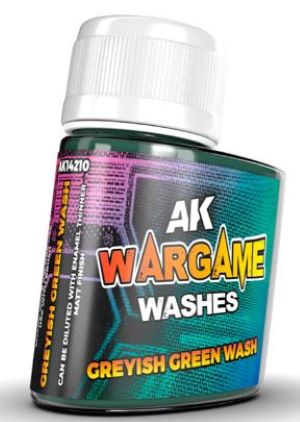 AK Interactive 14210 Wargame: Greyish Green Wash Enamel 35ml Bottle