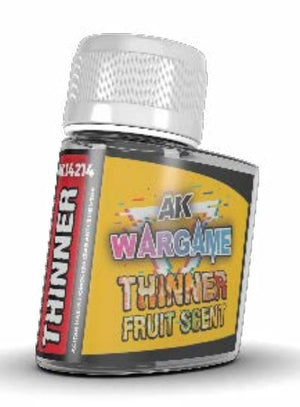 AK Interactive 14214 Wargame: Fruit Scent Mineral Thinner 35ml Bottle for Enamel/Oil