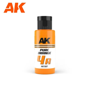 AK Interactive 1507 Dual Exo: 4A Pure Orange Acrylic Paint 60ml Bottle