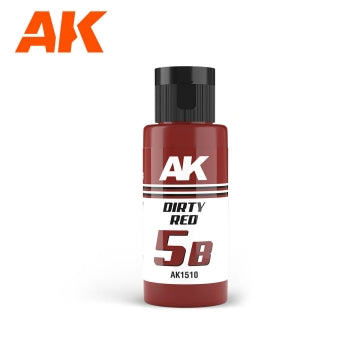 AK Interactive 1510 Dual Exo: 5B Dirty Red Acrylic Paint 60ml Bottle