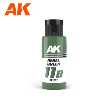 AK Interactive 1522 Dual Exo: 11B Rebel Green Acrylic Paint 60ml Bottle