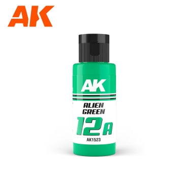 AK Interactive 1523 Dual Exo: 12A Alien Green Acrylic Paint 60ml Bottle