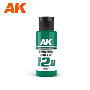 AK Interactive 1524 Dual Exo: 12B Viridian Green Acrylic Paint 60ml Bottle