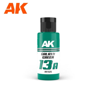 AK Interactive 1525 Dual Exo: 13A Galaxy Green Acrylic Paint 60ml Bottle