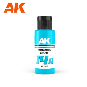 AK Interactive 1527 Dual Exo: 14A Uranus Blue Acrylic Paint 60ml Bottle