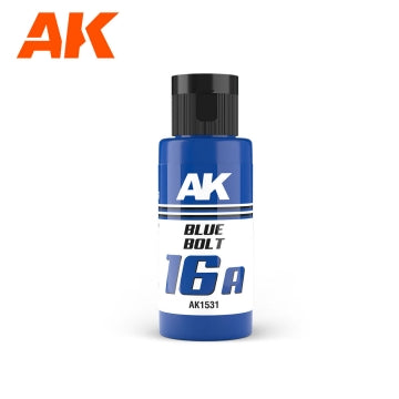 AK Interactive 1531 Dual Exo: 16A Blue Bolt Acrylic Paint 60ml Bottle