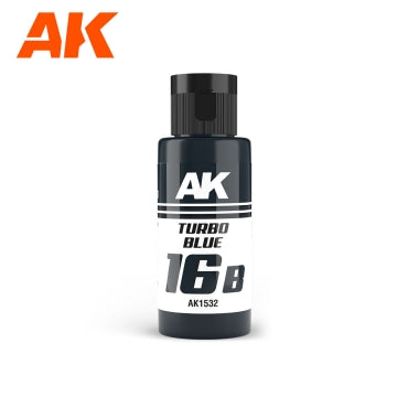 AK Interactive 1532 Dual Exo: 16B Turbo Blue Acrylic Paint 60ml Bottle