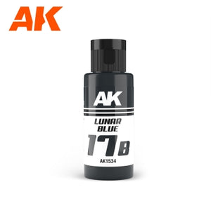 AK Interactive 1534 Dual Exo: 17B Lunar Blue Acrylic Paint 60ml Bottle