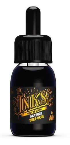 AK Interactive 16002 Inks: Deep Blue Acrylic 30ml Bottle