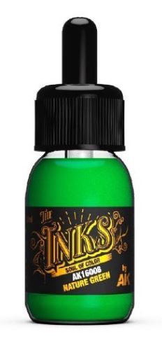 AK Interactive 16008 Inks: Nature Green Acrylic 30ml Bottle