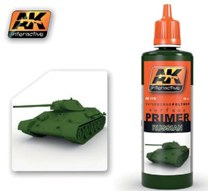 AK Interactive 179 Russian Green Acrylic Primer 60ml Bottle (D)