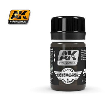 AK Interactive 2032 Air Series: Shafts & Bearings Grease Enamel 35ml Bottle