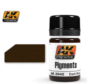 AK Interactive 2042 Air Series: Dark Rust Dry Pigment 35ml Bottle