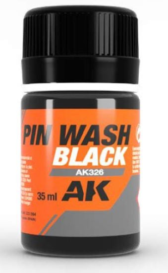 AK Interactive 326 Black Pin Wash Enamel 35ml Bottle