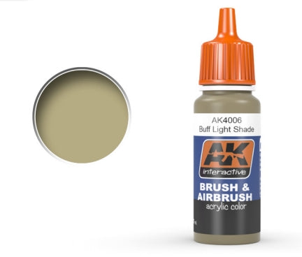 AK Interactive 4006 Buff Light Shade Acrylic Paint 17ml Bottle (D)