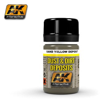 AK Interactive 4061 Dust & Deposit Sand Yellow Enamel Paint 35ml Bottle