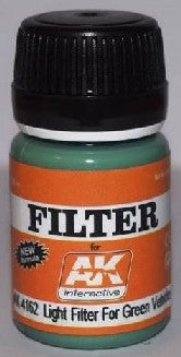 AK Interactive 4162 Light Green Filter for Vehicles Enamel Paint 35ml Bottle