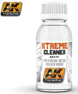 AK Interactive 470 Xtreme Metal: Cleaner 100ml Bottle