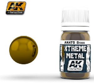 AK Interactive 475 Xtreme Metal: Brass Metallic Paint 30ml Bottle
