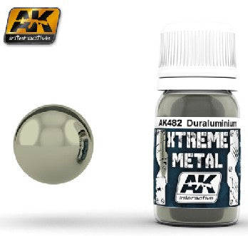 AK Interactive 482 Xtreme Metal: Duraluminum Metallic Paint 30ml Bottle